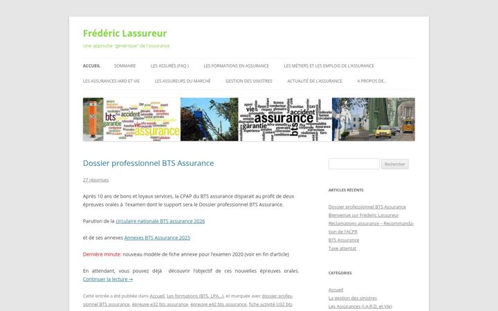 Screenshot of fredericlassureur.fr