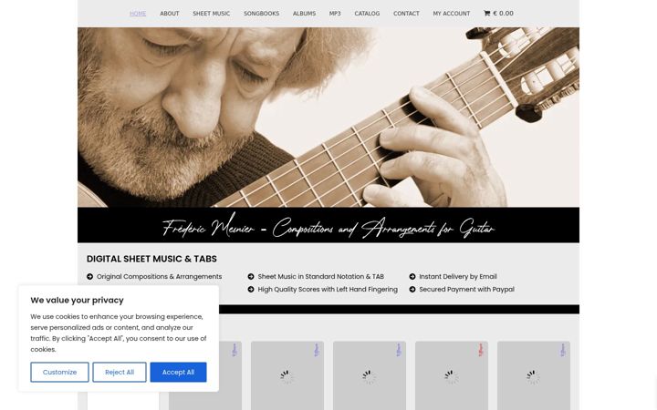 Screenshot of fredericmesnier.com