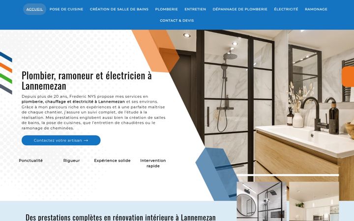 Screenshot of fredericnys-plomberie-electricite.fr