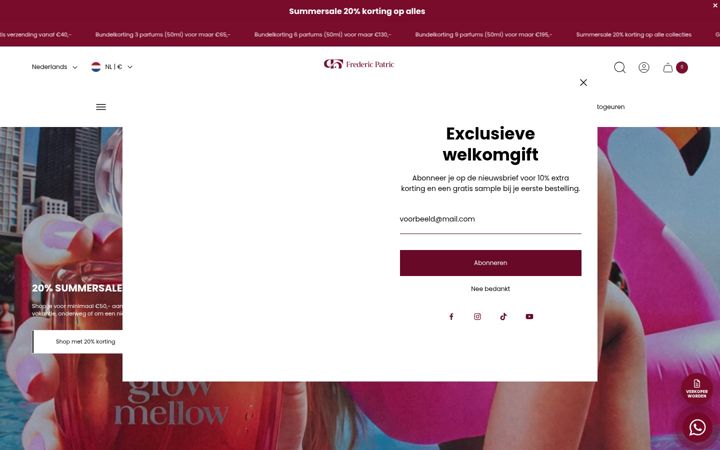 Screenshot of fredericpatric.nl