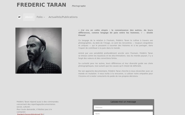 Screenshot of frederictaran.fr