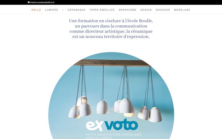 Screenshot of fredericvandewalle.com