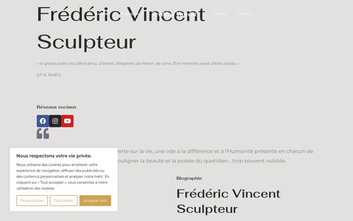 Screenshot of fredericvincentsculpteur.fr