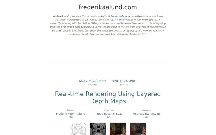 Screenshot of frederikaalund.com