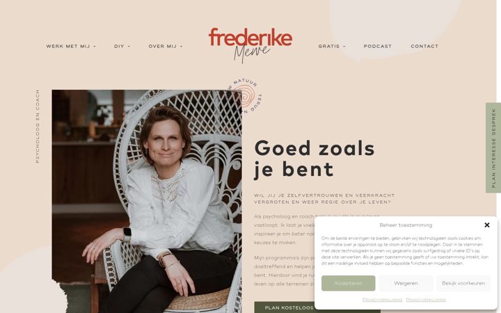 Skjámynd af frederikemewe.nl
