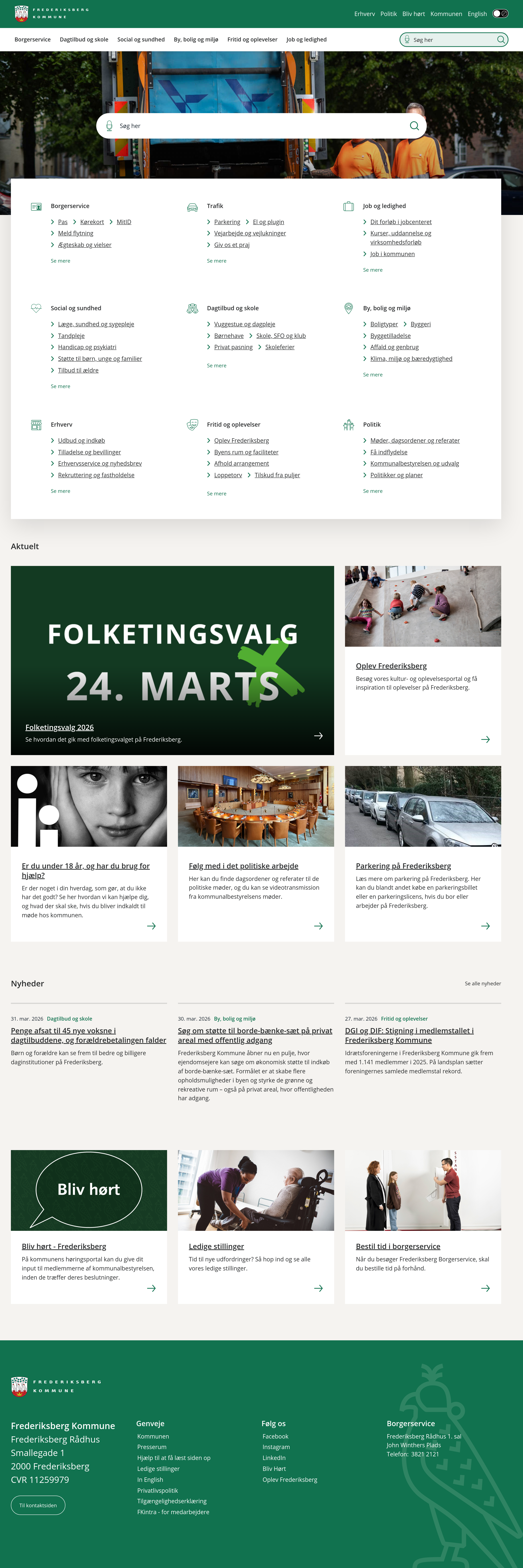 Screenshot of Frederiksberg Kommune 