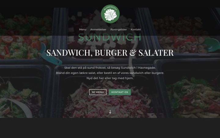 Екранна снимка на frederikssundwich.dk