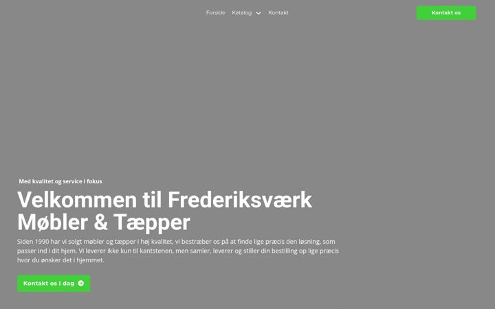 Snimka zaslona za frederiksvaerk-moebler.dk