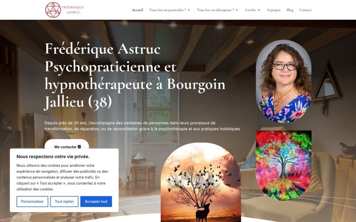 Screenshot of frederiqueastruc.fr