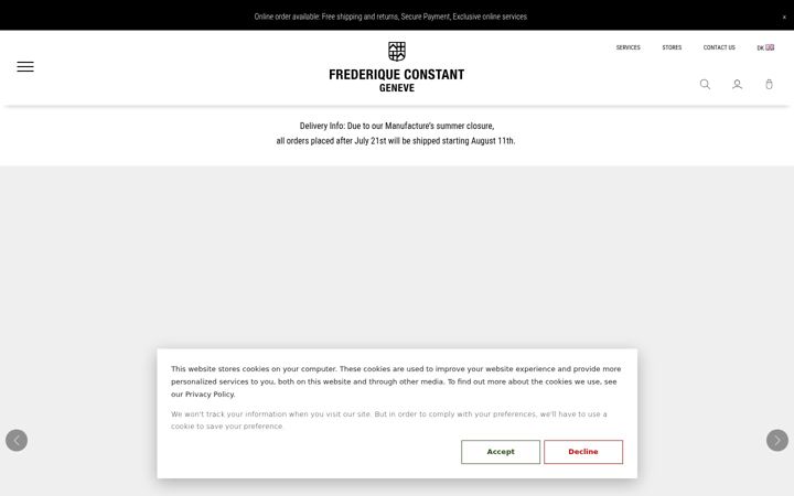 Screenshot of frederiqueconstant.com