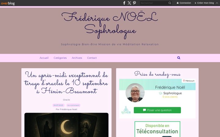 Screenshot of frederiquenoelsophrologue.com