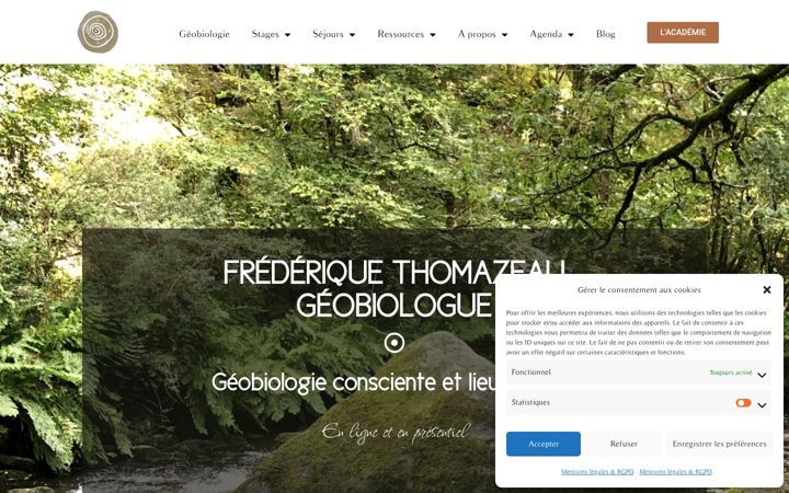 Screenshot of frederiquethomazeau.fr