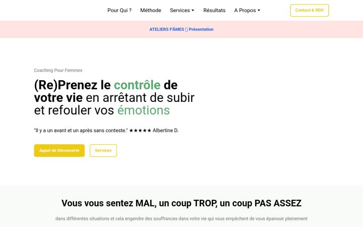 Screenshot of frederiquezanini.fr