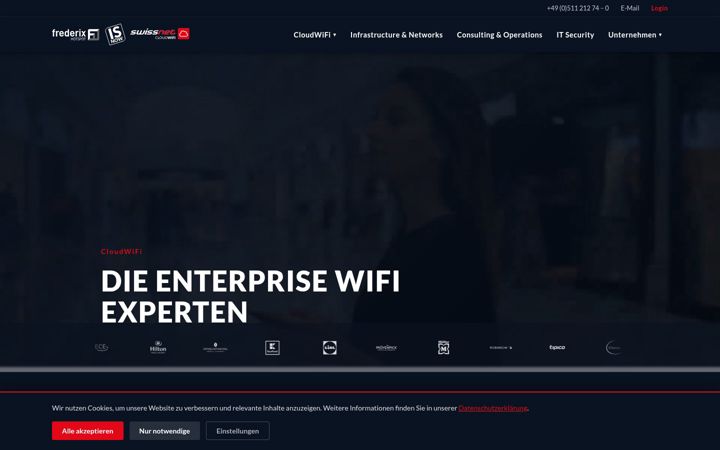 Screenshot of frederix-hotspot.de