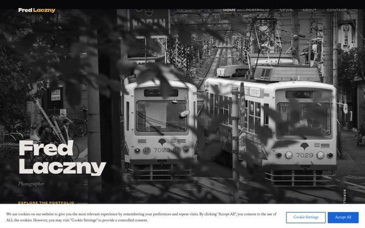 Screenshot of fredlaczny.com