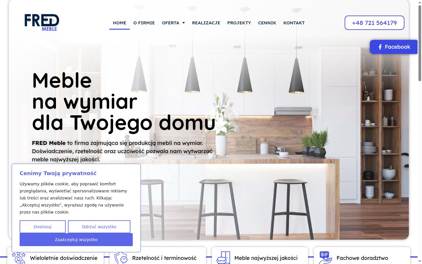 Zrzut ekranu banera zgody wyświetlanego przed jakąkolwiek interakcją