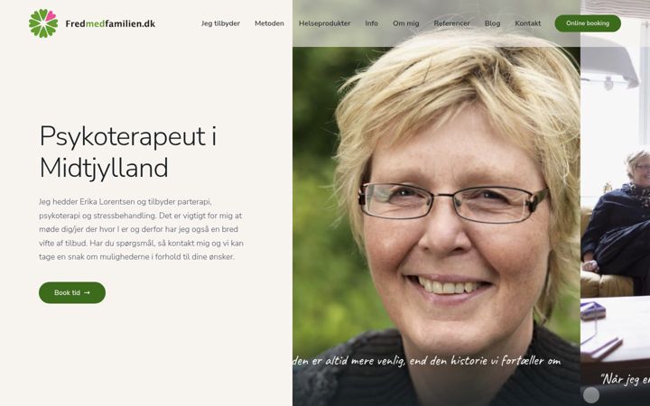 Screenshot of fredmedfamilien.dk