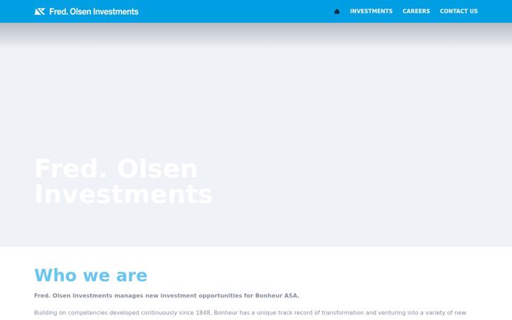 Екранна снимка на fredolseninvestments.com