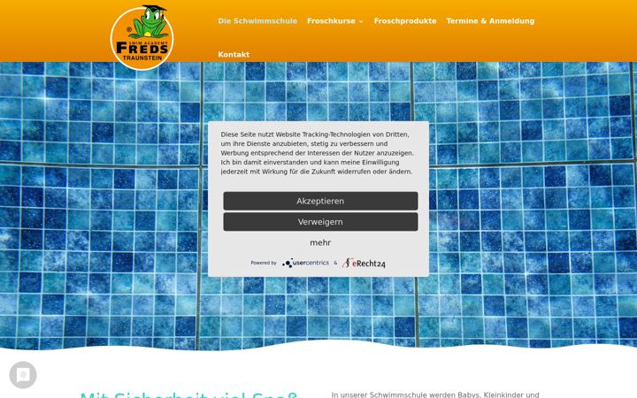 Screenshot of freds-swim-academy-traunstein.de