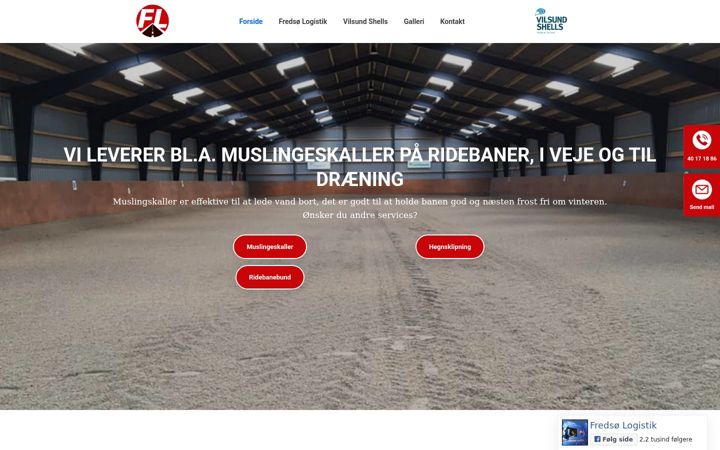 Screenshot of fredsoelogistik.dk