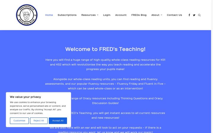 Screenshot of fredsteaching.com
