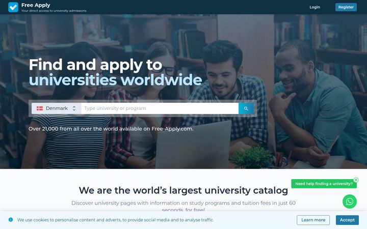 Screenshot of free-apply.com
