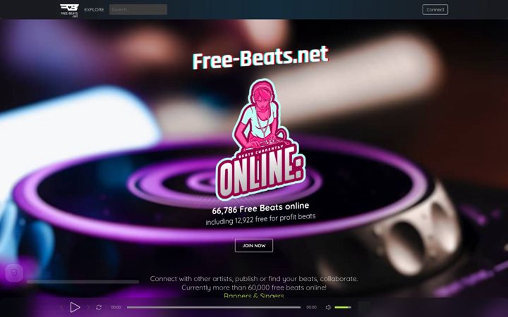 Screenshot van free-beats.net