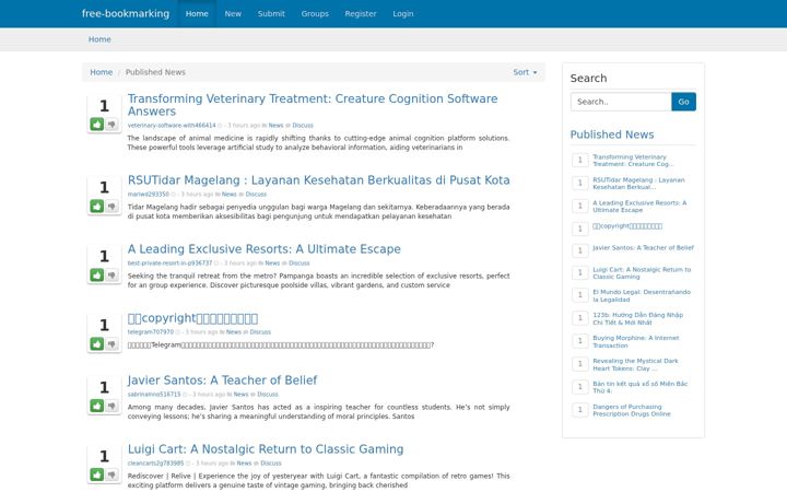 Screenshot of free-bookmarking.com