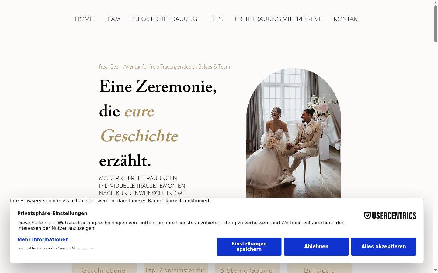 Screenshot van de toestemmingsbanner zoals getoond vóór enige interactie