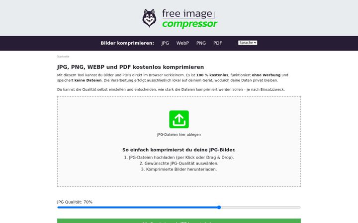 Screenshot of free-img-compressor.de