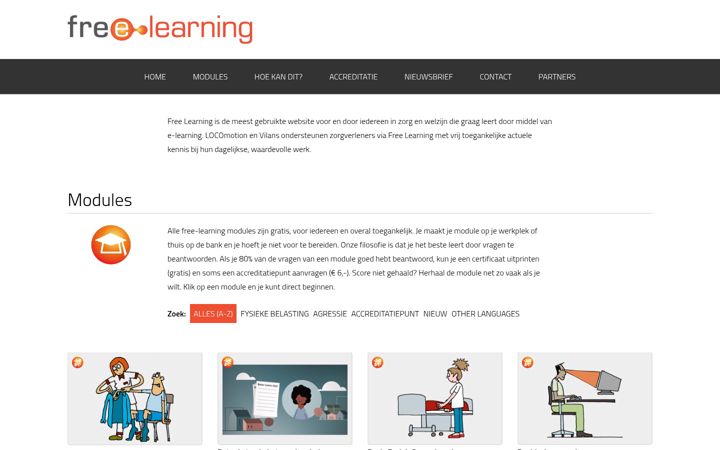 Screenshot of free-learning.nl
