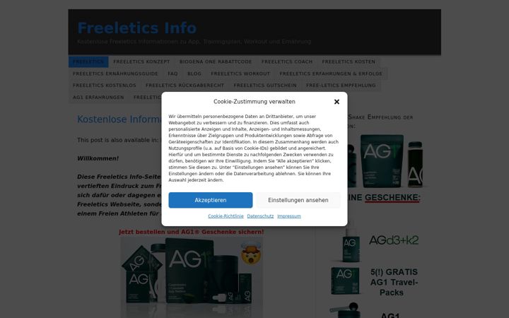 Screenshot of free-letics.com