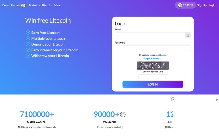 Screenshot of free-litecoin.com