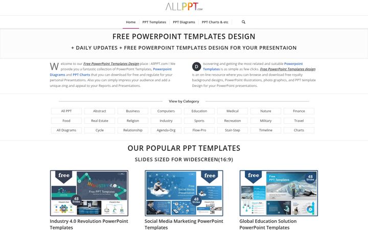 Screenshot of free-powerpoint-templates-design.com