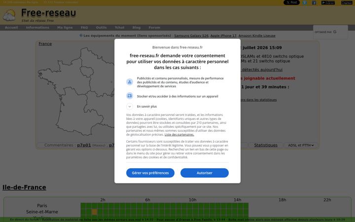 Screenshot of free-reseau.fr