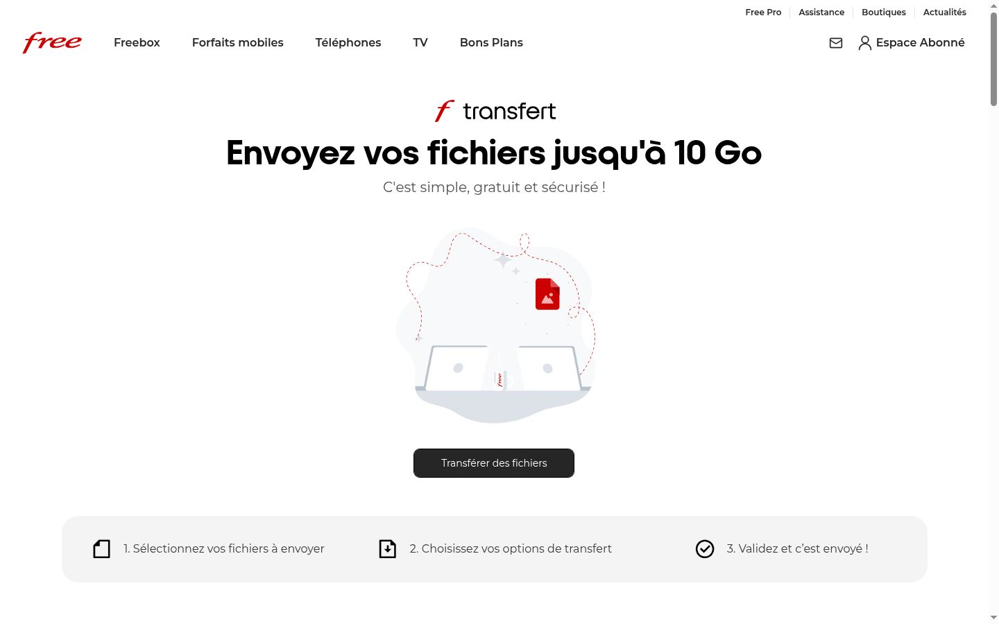 Capture d'écran de la bannière de consentement affichée avant toute interaction