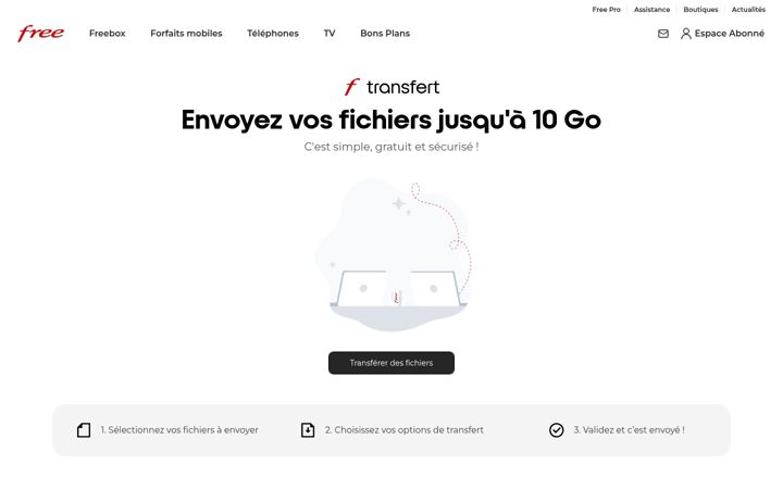 Screenshot of free-transfert.fr