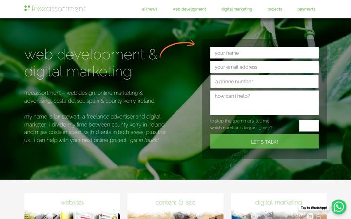 Screenshot van freeassortment.net