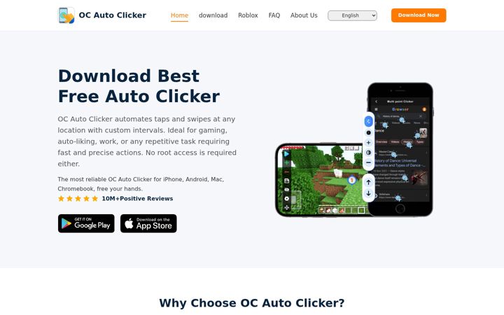 Screenshot του freeautoclicker.com