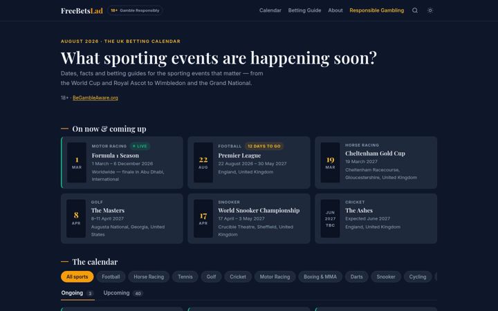Screenshot of freebetslad.net