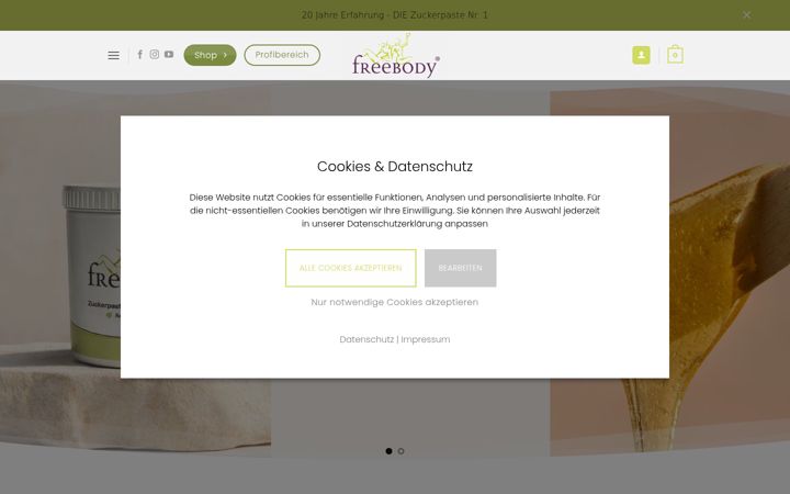 Zrzut ekranu freebody-shop.de