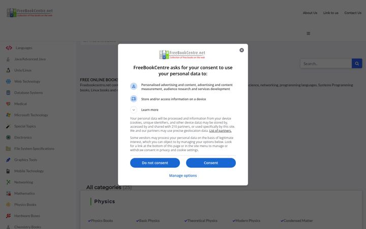 Screenshot of freebookcentre.net