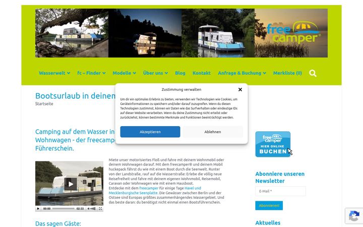 Screenshot ta' freecamper.de