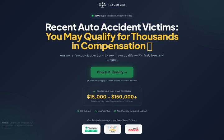 Screenshot of freecaseevals.com