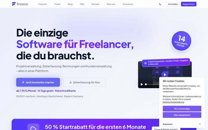 Screenshot of freece.de