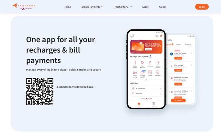 Screenshot of freecharge.in