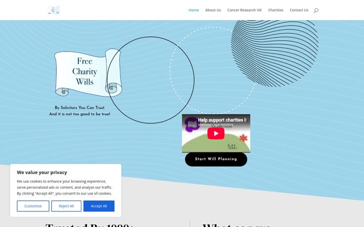Screenshot of freecharitywills.co.uk