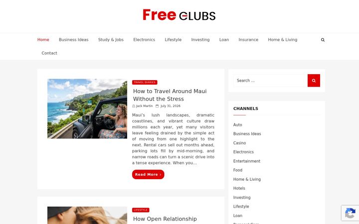 Screenshot of freeclubs.net
