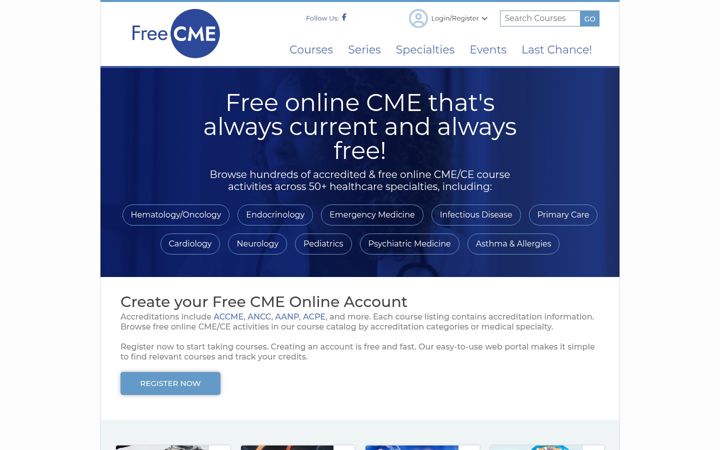 Screenshot of freecme.com