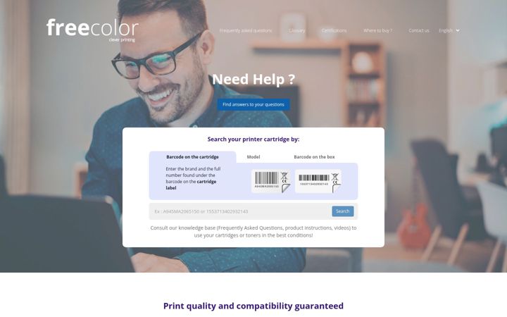 Screenshot of freecolor-support.com